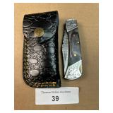 7' Handcrafted Pocket Knife w/ Sheath