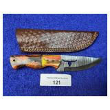 8' Damascus Texas Brahma Bull Knife