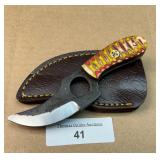 7' Handcrafted Pocket Knife w/ Sheath
