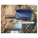 12' Handcrafted Full Tang Cleaver w/ Sheath