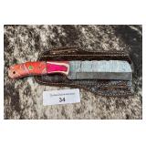 8' Handcrafted Bull Cutter Knife w/ Sheath