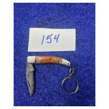 4' Handcrafted Damascus Keychain Knife