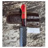 8.5' Damascus Hunting Knife w/ Sheath