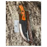 8' Handcrafted Gut Hook Hunting Knife w/ Sheath