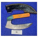 7' Handcrafted Alaskan Ulu Knife w/ Sheath