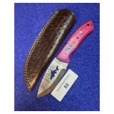 8' Damascus Shark Embossed Knife