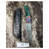 8' Handcrafted Bull Cutter Knife w/ Sheath