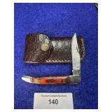 7' Handcrafted Damascus Pocket Knife w/ Sheath