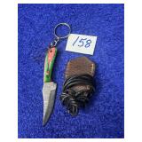 4' Handcrafted Damascus Keychain Knife