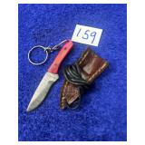 4' Handcrafted Damascus Keychain Knife