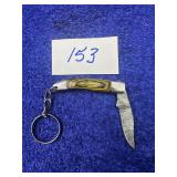 4' Handcrafted Damascus Keychain Knife