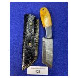 8' Damascus Bull Cutter Knife w/ Sheath