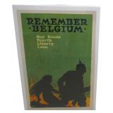 WWI 1918 Ellsworth Young Remember Belgium Poster