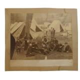 Civil War Officers At Camp Photograph