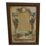 1892 French Good Conduct Certificate