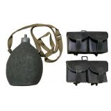 WWII Italian Canteen & Ammo Pouches