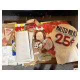 Huge Lot VTG Grocery Store Ephemera