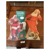 2 VTG Christmas Santa Displays Coca Cola