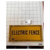 Electric Fence Tin Sign
