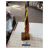 Pledge Allegiance Desktop Inkpen Holder w Flag