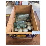Fruit Crate w Mason Jars and Lids