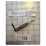 Toledo Spain Gold Birds Knife Beautiful Handle