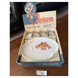 Blossom Snack Set Federal Glass 8 Piece