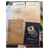 Lot of VTG Military TMs Submachine Gun, Telephones