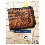 VTG Leather Cowboy Deco Wallet