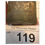 Mini First Upon Moon Lunar Plaque Armstrong