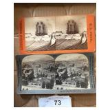 2 Mormon Stereo Photo Cards Antique