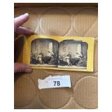 Family of 4 Playing Chess Stereo Photo