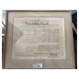 Elizabeth the Second Framed Lieutenant Commission