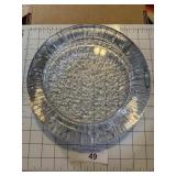 Large Pukeberg Sweden Heavy Glass Tray