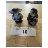 2 Amish Style Cast Metal Shakers OLD