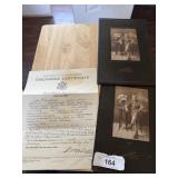 WW1 Wisconsin Soldier Grouping Photos Cert