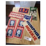 VTG LBJ Johnson Political Lot