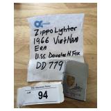 1966 Vietnam Era USS Douglas Zippo