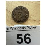 Antique 5 Coin Token