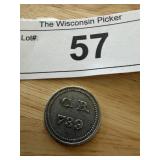 CB 739 Aluminum Token 5 Cents
