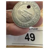 Mickey Sweethearts Car Aluminum Token