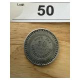 W and S 50 Cent Aluminum Trade Token