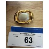 VTG Large Simulated Pearl Pin Brooch