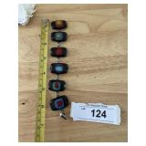 Fused glass cabochon link bracelet