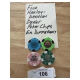 4 Harley Davidson Dealer Chips