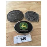 3 High Quality Belt Buckles Marlboro Mason Deere
