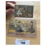 Lot of 2 Antique Trade Cards