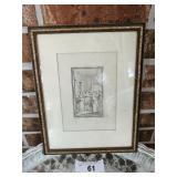 Hubert Gravelot Domestic Scene Engraving