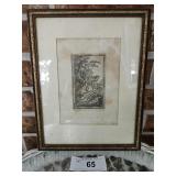 H Gravelot Myrrha and Adonis Engraving