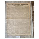 1833 Philly Newspaper, Waterloo, Ships, Wife for S